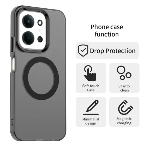 Xiaomi Redmi 15C 4G / Redmi 15C 5G Techsuit - CandyCase MagSafe - Fekete tok - 4