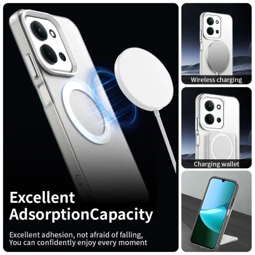 Xiaomi Redmi 15C 4G / Redmi 15C 5G White Techsuit - CandyCase MagSafe tok - 3