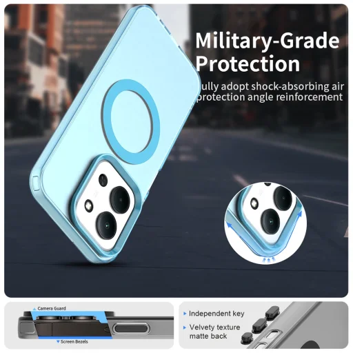 Xiaomi Redmi 15C 4G / Redmi 15C 5G Techsuit CandyCase MagSafe - Kék tok - 4