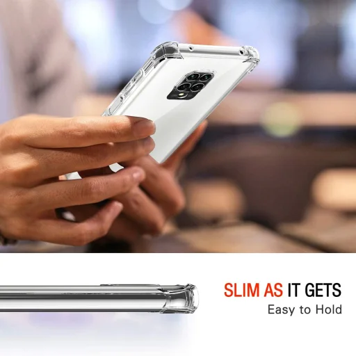 Xiaomi Redmi Note 9S / Note 9 Pro / Note 9 Pro Max Techsuit - Ütésálló Átlátszó Szilikon - Clear tok - 2