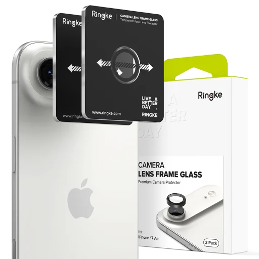  iPhone 17 Air Ringke Camera Lens Frame üveg - Fekete üvegfólia - 7