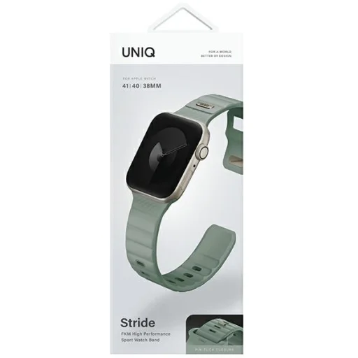 Apple Watch UNIQ Stride Szíj (Series 1/2/3/4/5/6/7/8/9/SE/SE2/SE3) 38/40/41mm FKM Gumi Menta/Jég - 7