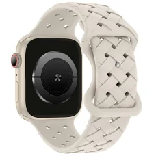 Apple Watch Beline Szilikon Szövött Szíj 38/40/41 mm Bézs/Starlight