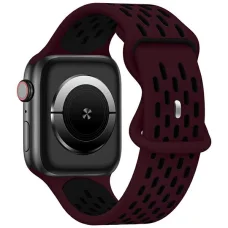 Apple Watch Beline New Sport Silicone Szíj 42/44/45/49mm Bordó-Fekete