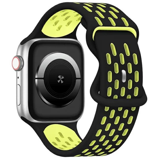 Apple Watch Beline New Sport Szilikon Szíj 42/44/45/49mm Fekete/Sárga - 1