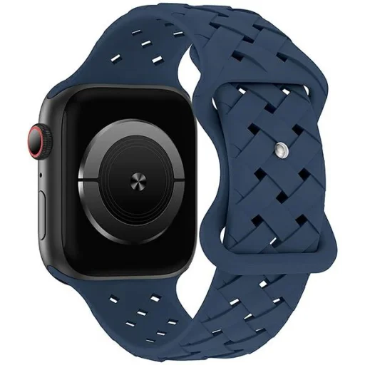 Apple Watch Beline Szilikon Szőtt szíj 42/44/45/49mm kék/mély kék doboz - 1