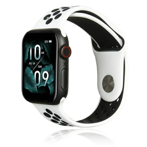 Apple Watch Beline Sport Szilikon Szíj 42/44/45/49mm Fehér/Fekete - 1