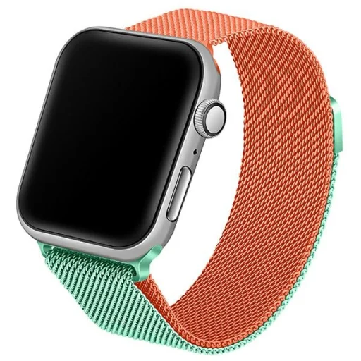 Apple Watch 42/44/45/49mm Beline Steel szíj zöld/narancs - 1