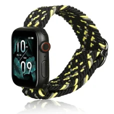 Apple Watch Beline Textile Szíj 42/44/45/49mm Fekete/Lime
