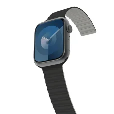 Apple Watch 42/44/45/49mm Araree Silicone Link Szíj Fekete-Szürke