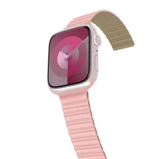 Apple Watch 42/44/45/49mm Szilikon Pánt Pink-Khaki - 1