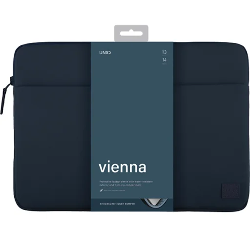 UNIQ Vienna laptop táska 14" indigókék vízálló RPET - 3