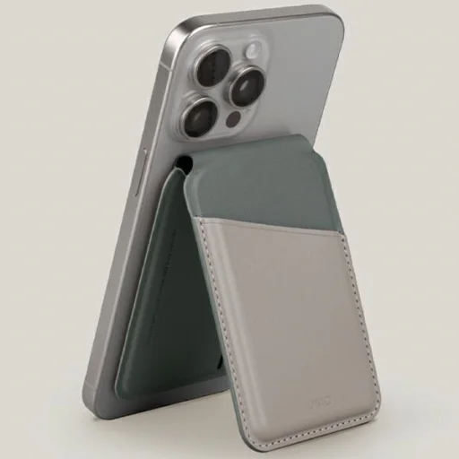 UNIQ Lyden DS mágneses pénztárca RFID telefontartó bézs-zöld Elefántcsont-Zuzmó zöld - 3