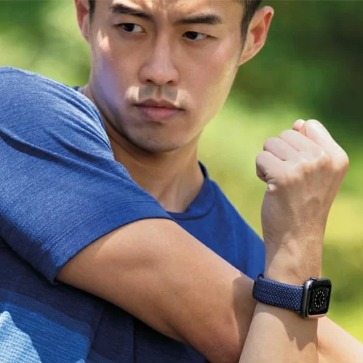 Apple Watch 42/44/45mm UNIQ Aspen Szíj Fonott gránitszürke - 7