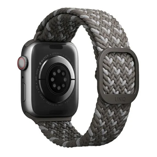 Apple Watch 42/44/45 mm (Series 1/2/3/4/5/6/7/8/9/SE/SE2/SE3) UNIQ Aspen fonott szíj kavicsszürke - 2