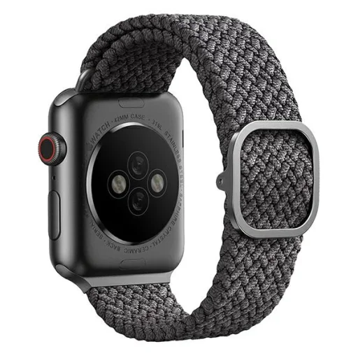 Apple Watch 42/44/45mm UNIQ Aspen Szíj Fonott gránitszürke - 3