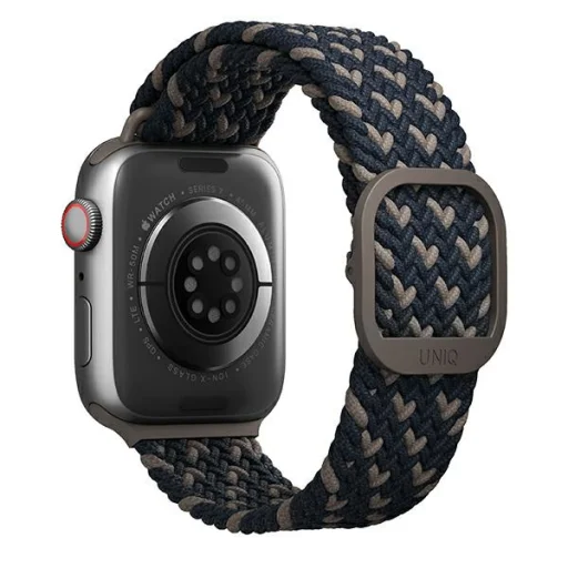 Apple Watch 42/44/45 mm (Series 1/2/3/4/5/6/7/8/SE/SE2/SE3) UNIQ Aspen Szíj Fonott DE obszidián - 2