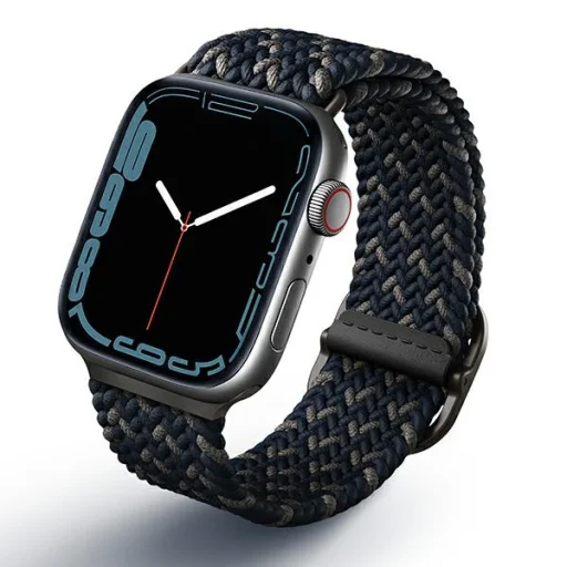 Apple Watch 42/44/45 mm (Series 1/2/3/4/5/6/7/8/SE/SE2/SE3) UNIQ Aspen Szíj Fonott DE obszidián - 1