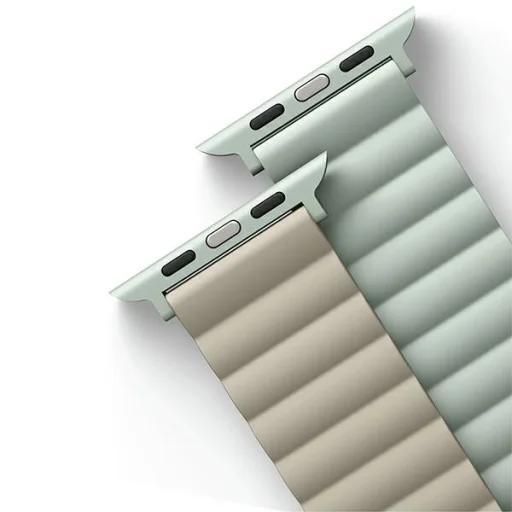 Apple Watch Series 1-8/SE/SE2/SE3 38/40/41 mm UNIQ Revix zöld-bézs szíj - 5