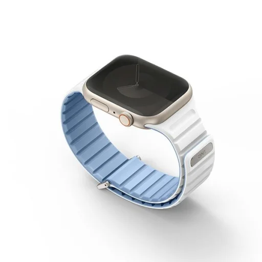 UNIQ Revix Evo Apple Watch Series 1-9/SE/SE2/SE3 38/40/41mm Kétszínű Mágneses Kék-Fehér szíj - 2