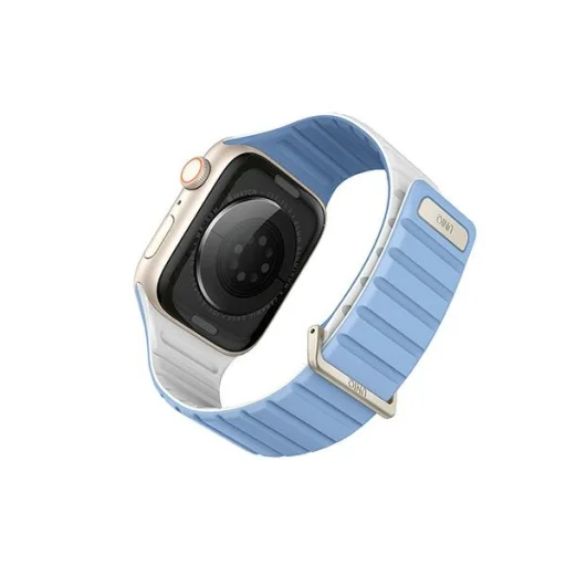 UNIQ Revix Evo Apple Watch Series 1-9/SE/SE2/SE3 38/40/41mm Kétszínű Mágneses Kék-Fehér szíj - 3