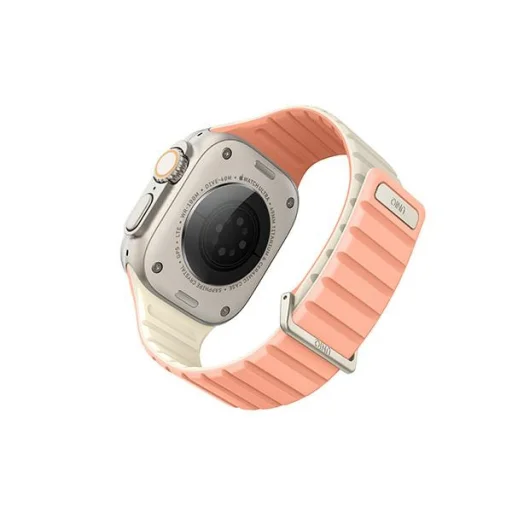 Apple Watch Series 1/2/3/4/5/6/7/8/9/SE/SE2/SE3/Ultra1/2 42/44/45/49mm UNIQ Revix Evo szíj rózsaszín-fehér - 3