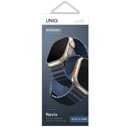 Apple Watch Series 1-8/SE/SE2/SE3/Ultra1/2/3 42/44/45/49 Revix Premium szíj kék - 3
