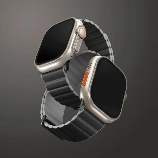 Apple Watch Series 1-8/SE/SE2/SE3/Ultra 1/2/3 42/44/45/49 Uniq Revix Premium Szíj szürke - 2