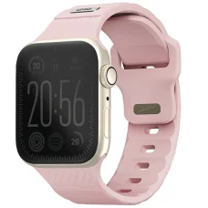 Apple Watch Series 1/2/3/4/5/6/7/8/9/SE/SE2/SE3 38/40/41mm UNIQ Stride FKM Gumiszíj Rózsaszín/Halvány