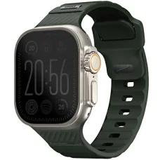 UNIQ Stride Apple Watch 1/2/3/4/5/6/7/8/9/SE/SE2/SE3/Ultra/Ultra2/Ultra3 42/44/45/49mm szíj, sötétzöld