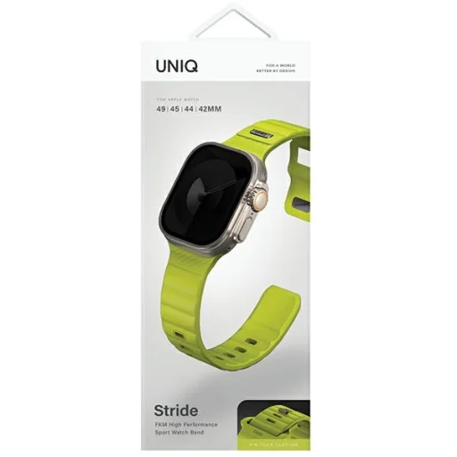 Apple Watch Series 1/2/3/4/5/6/7/8/9/SE1/2/3/Ultra1/2/3 42/44/45/49 mm UNIQ Stride FKM gumi szíj - 7