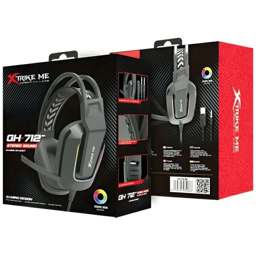 XTRIKE ME GH-712 Gaming Headset Mikrofonnal Fekete - 6