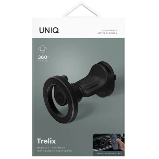 UNIQ Trelix mágneses autós telefon tartó fekete/éjfekete - 6