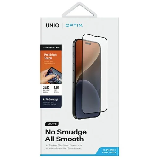 iPhone 15 Pro 6.1" UNIQ Optix Matte edzett üvegfólia - 6