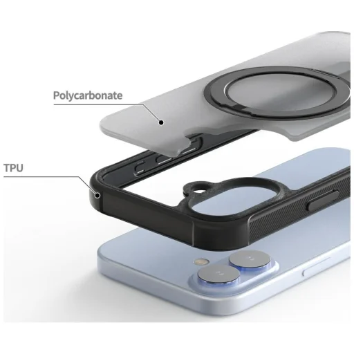 iPhone 17 Araree Duple M Stand MagSafe tok Fekete - 7