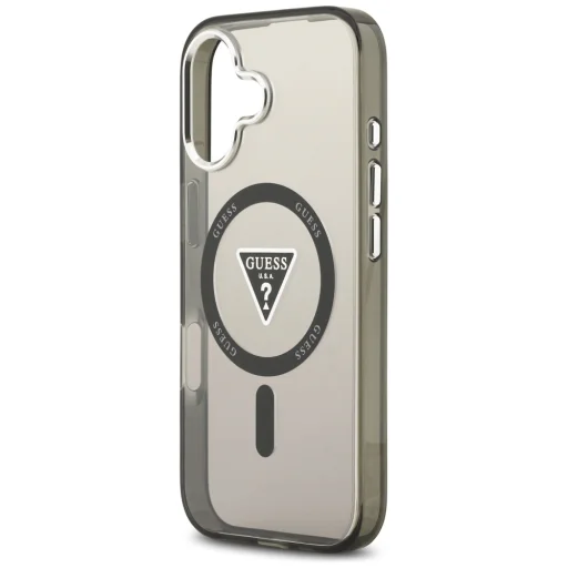 iPhone 17 Guess IML Színátmenetes Háromszög Logó MagSafe tok fekete - 6