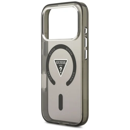 iPhone 17 Pro Max Guess IML Gradiense Háromszög Logó MagSafe tok fekete - 6
