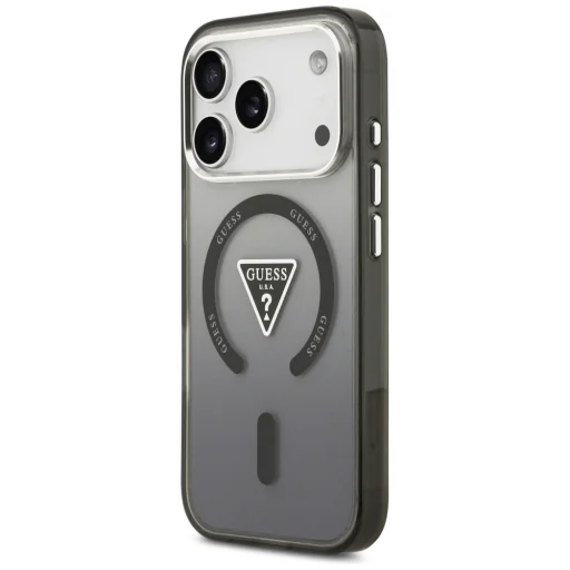 iPhone 17 Pro Max Guess IML Gradiense Háromszög Logó MagSafe tok fekete - 2