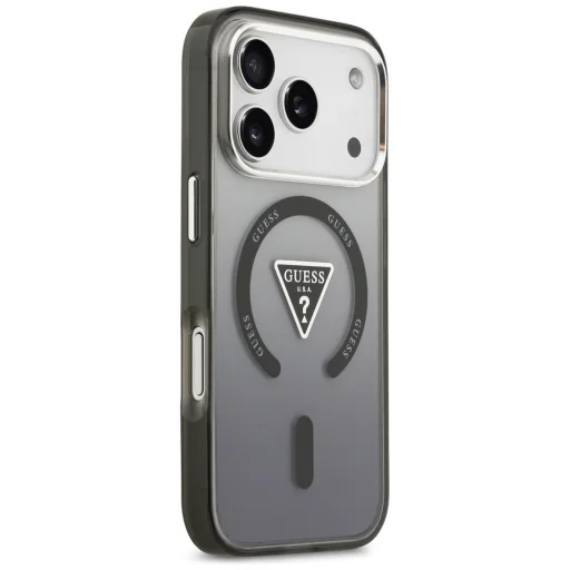 iPhone 17 Pro Max Guess IML Gradiense Háromszög Logó MagSafe tok fekete - 4