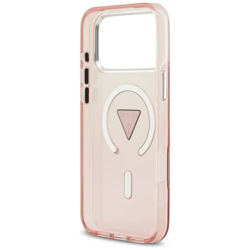 iPhone 17 Pro Max IML Színátmenetes Háromszög Logó MagSafe tok rózsaszínű tok - 7