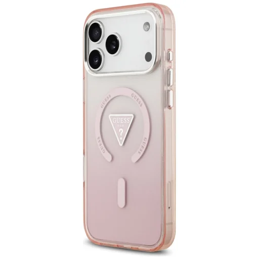 iPhone 17 Pro Max IML Színátmenetes Háromszög Logó MagSafe tok rózsaszínű tok - 2