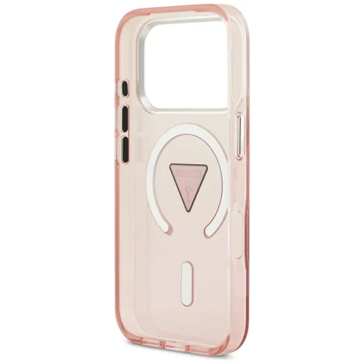 iPhone 17 Pro Guess IML Gradient Triangle Logo MagSafe rózsaszín tok - 13