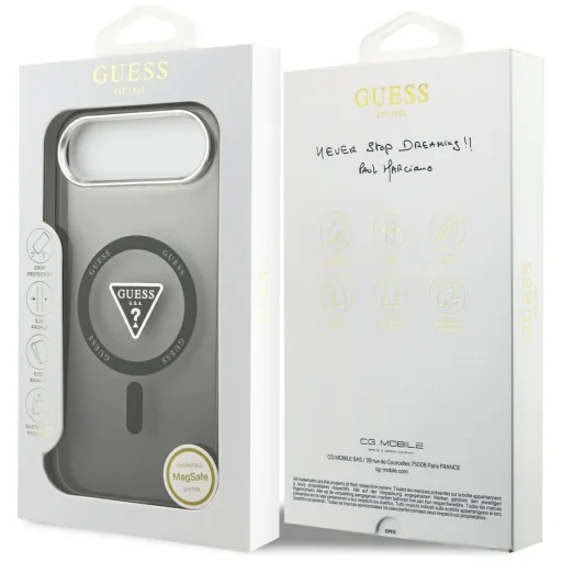 iPhone Air Guess IML Átmenetes Háromszög Logó MagSafe fekete tok - 8