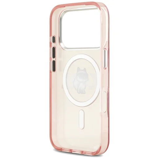 iPhone 17 Pro Karl Lagerfeld IML Choupette Sketch Logo MagSafe tok Rózsaszín - 7