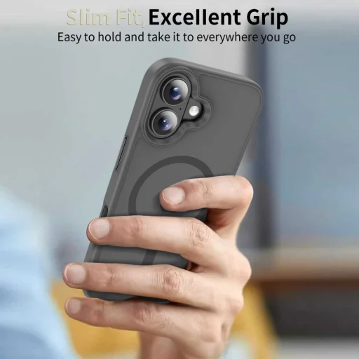 iPhone 17 Tech-protect Magmat Magsafe matt zsírkréta szürke tok - 7