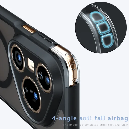  Huawei Pura 80 Ultra Techsuit - PureFrost MagSafe - Fagyott Fekete tok - 5