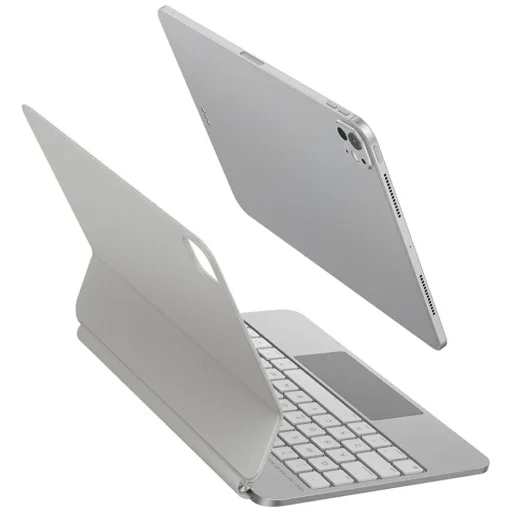 iPad Pro 11" M4 (2024) UNIQ Venno Pro Mágneses Okos Tok billentyűzettel fehér tok - 1