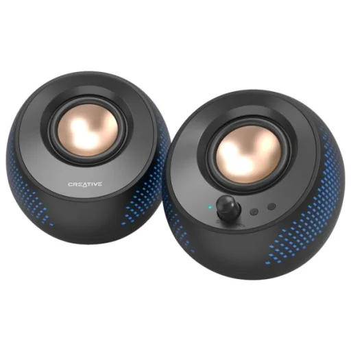 Creative Pebble X Számítógépes Hangszórók 2.0 Fekete USB-C RGB Világítással - 2