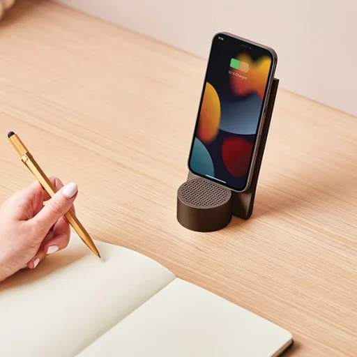 Lexon City Energy Pro 10W Vezeték nélküli Töltő Bluetooth Hangszóróval bronz - 4