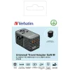Verbatim Travel Adapter EU/UK/US GaN 2xUSB-A/2xUSB-C PD 100W UTA-06 fekete 32121 thumbnail